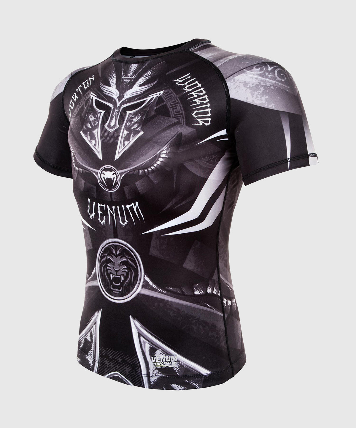 Venum Gladiator 3.0 Rashguard - Schwarz/Weiß - Kurzarm