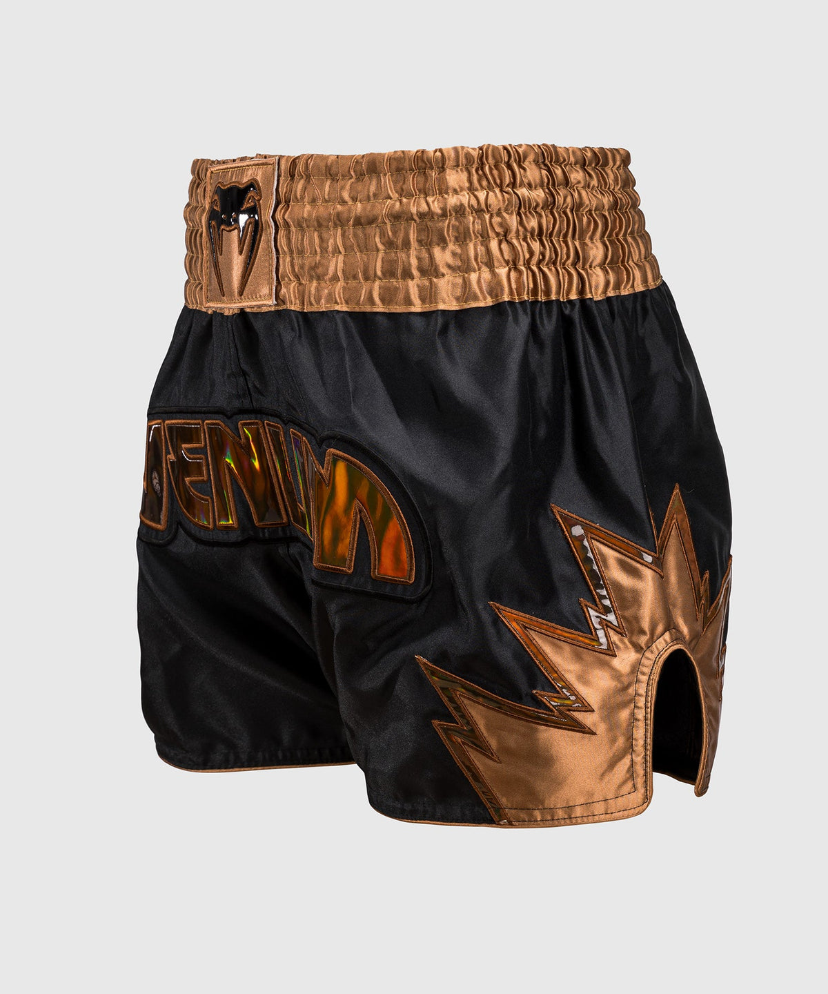 Venum Inferno Pantalones cortos de Muay Thai - Negro/Bronce