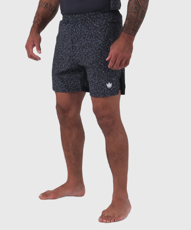 Kingz Hybrid Fightshorts - Schwarz/Weiß