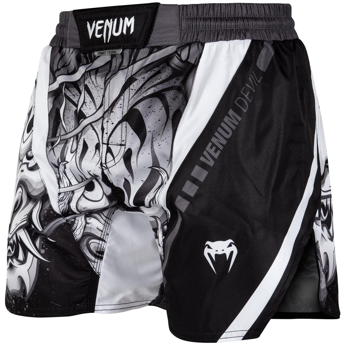 Pantaloncini da combattimento Venum Devil - Bianchi/Neri