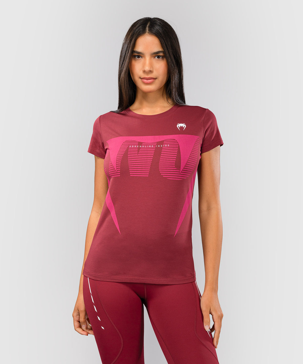 Venum Adrenaline Camiseta Mujer – Burdeos/Rosa