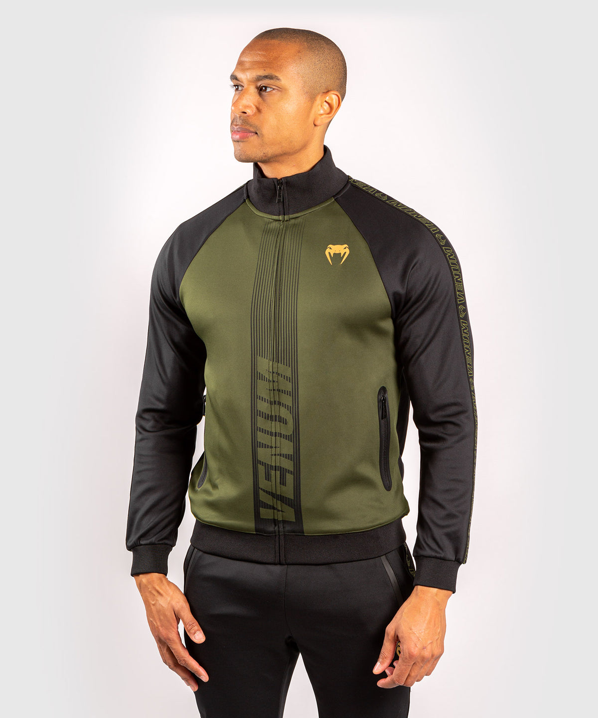 Venum Club 212 Track Jacket - Khaki/Schwarz