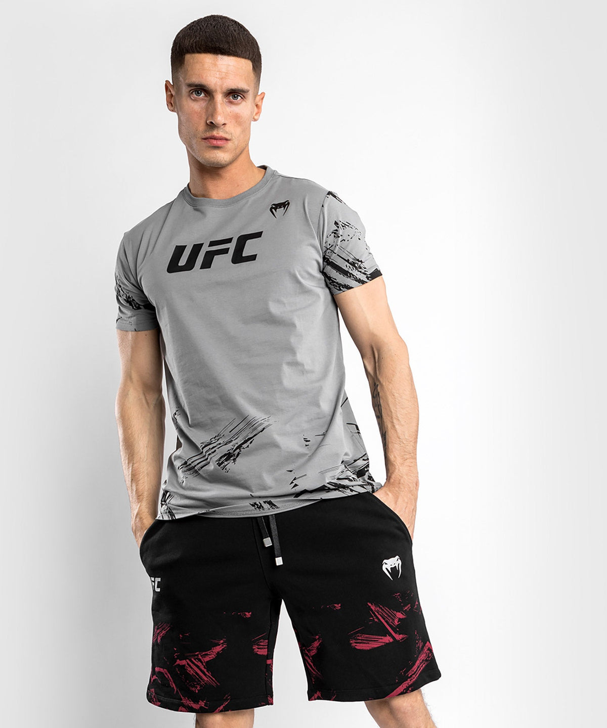 T-Shirt UFC Venum Authentic Fight Week 2.0 - Manches Courtes - Gris