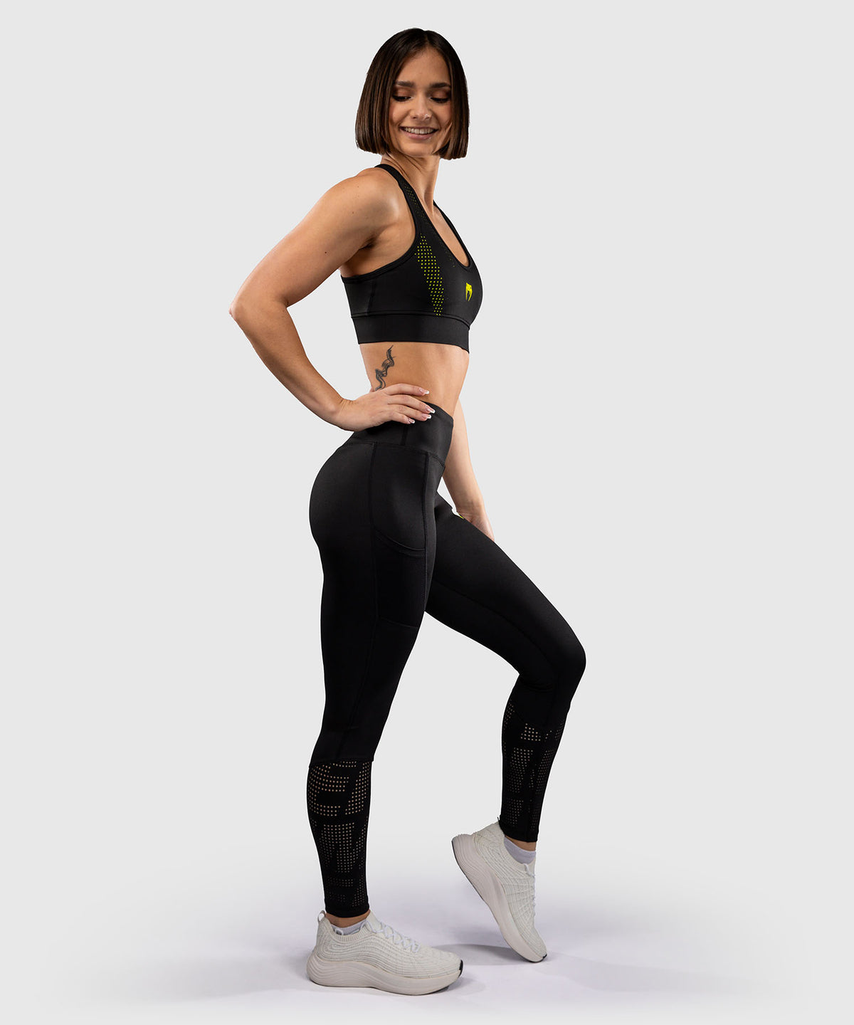 Venum Lazer Women's Leggings - Black/Yellow
