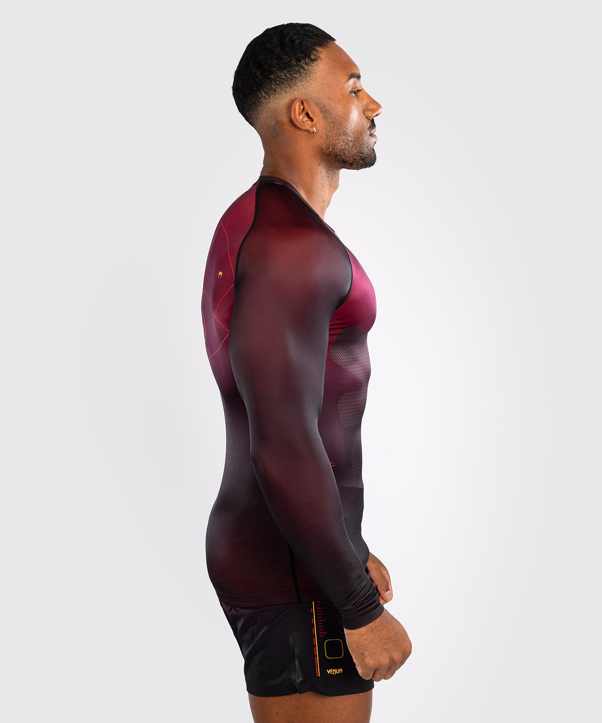 Venum Tactical XT Herren Langarm Rashguard - Schwarz/Burgund/Gold