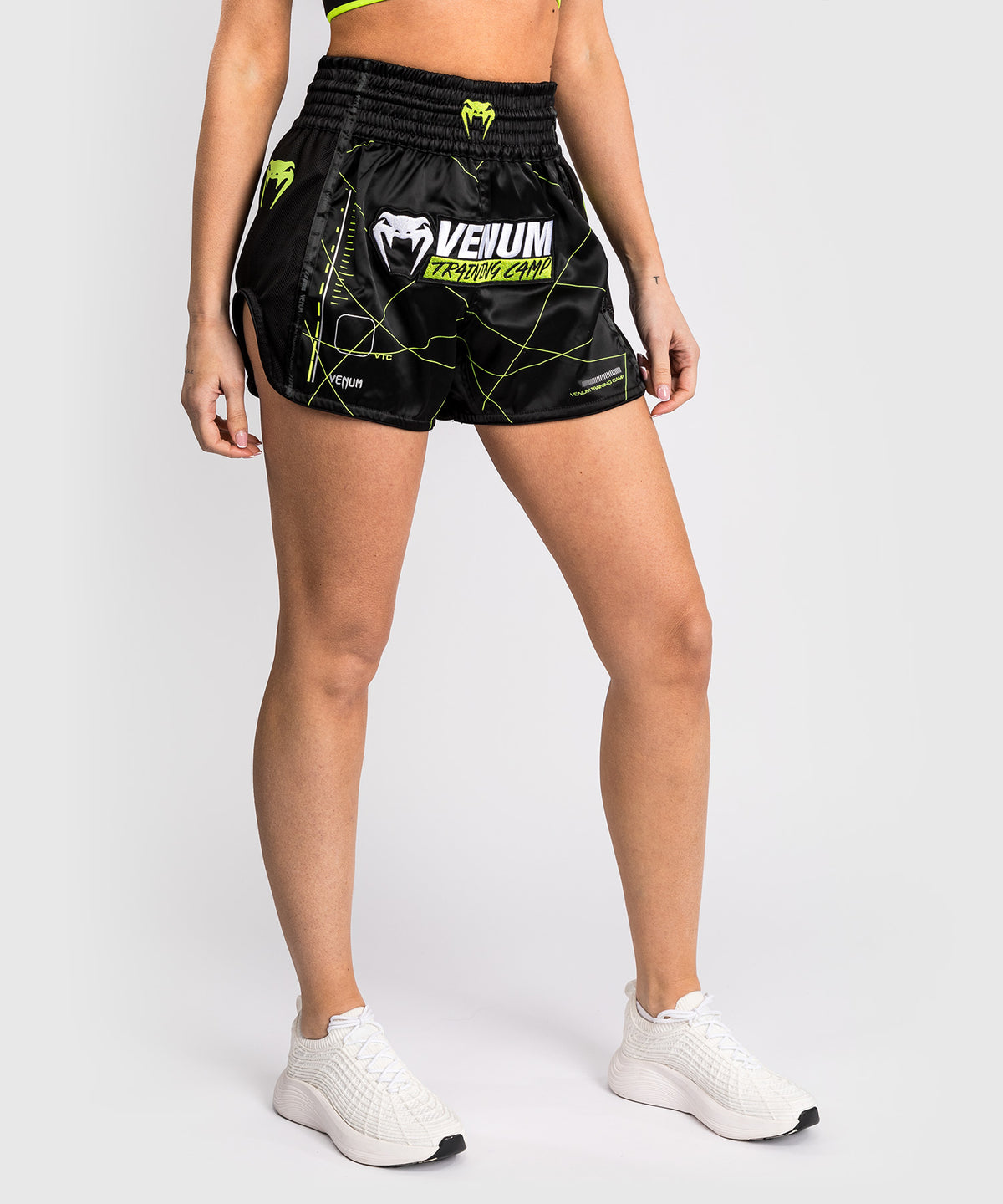 Venum Training Camp 4.0 Muay Thai Shorts - Schwarz/Neongrün