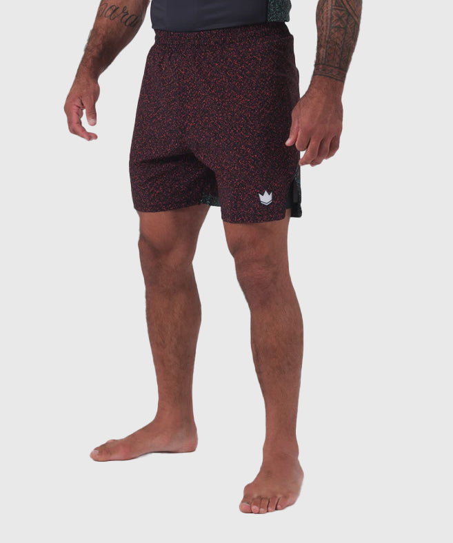 Kingz Hybrid Fight Shorts - Black/Red