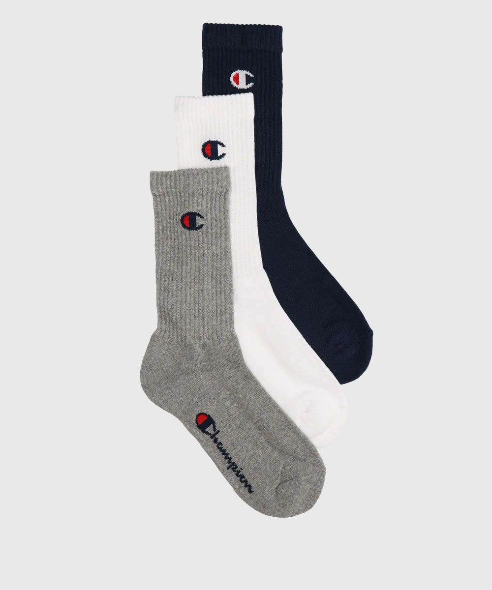 Pack De 3 PAires De Chaussettes Champion - Bleu Marine/Gris/Blanc