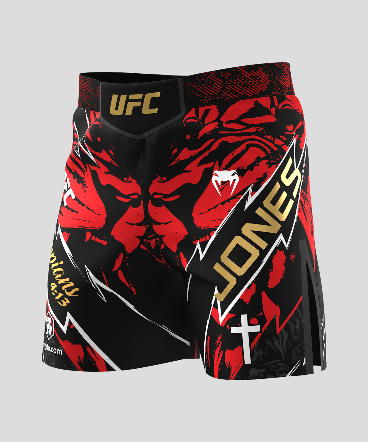 UFC Unrivaled by Venum Jon Jones Pantalones Cortos de Lucha para Hombres - Rojo