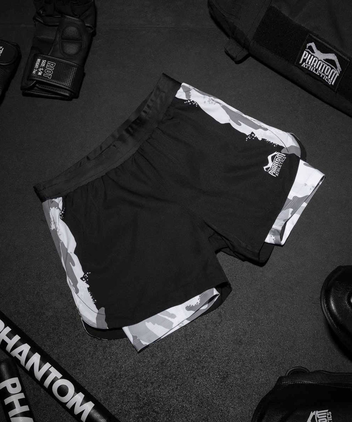 Short de MMA Phantom Athletics Fusion 2In1 Warfare - Noir