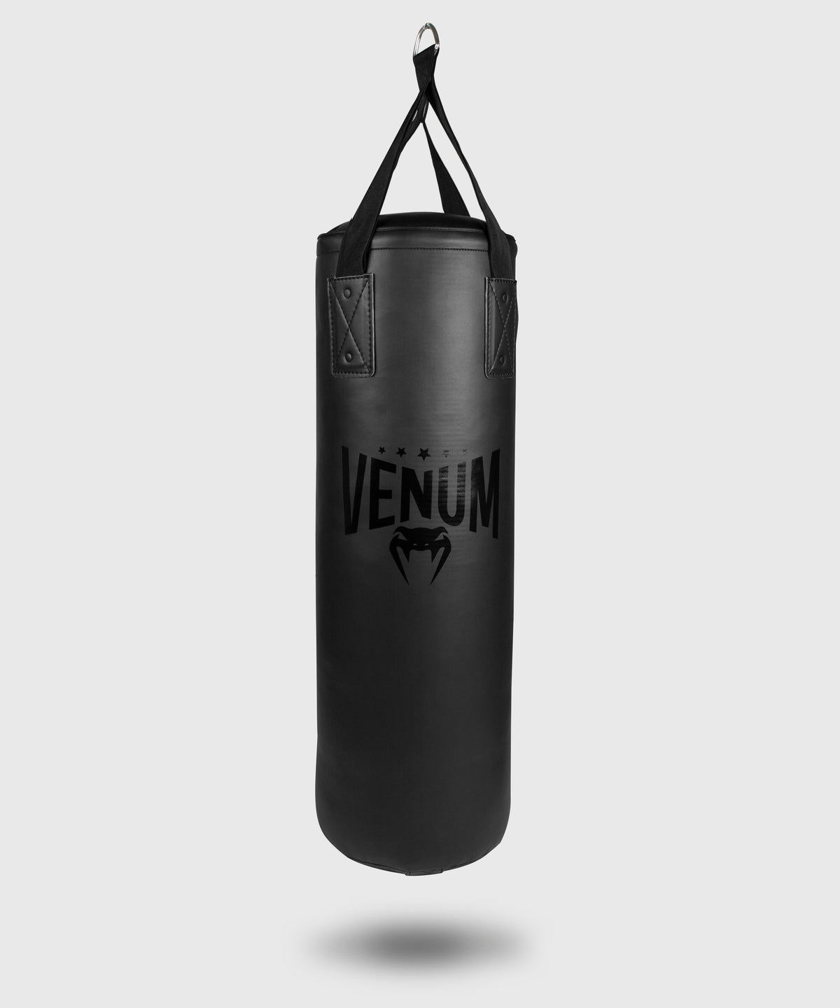 Venum Origins Punching Bag - Black/Black (ceiling mount included)