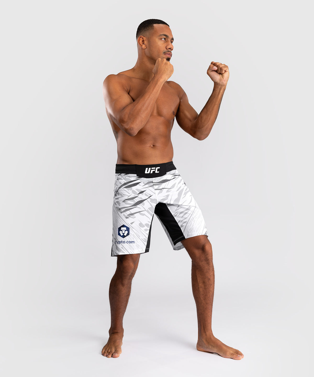 Shorts de Combat pour Hommes UFC Fusion by Venum Authentic Fight Night - Coupe Longue - Blanc