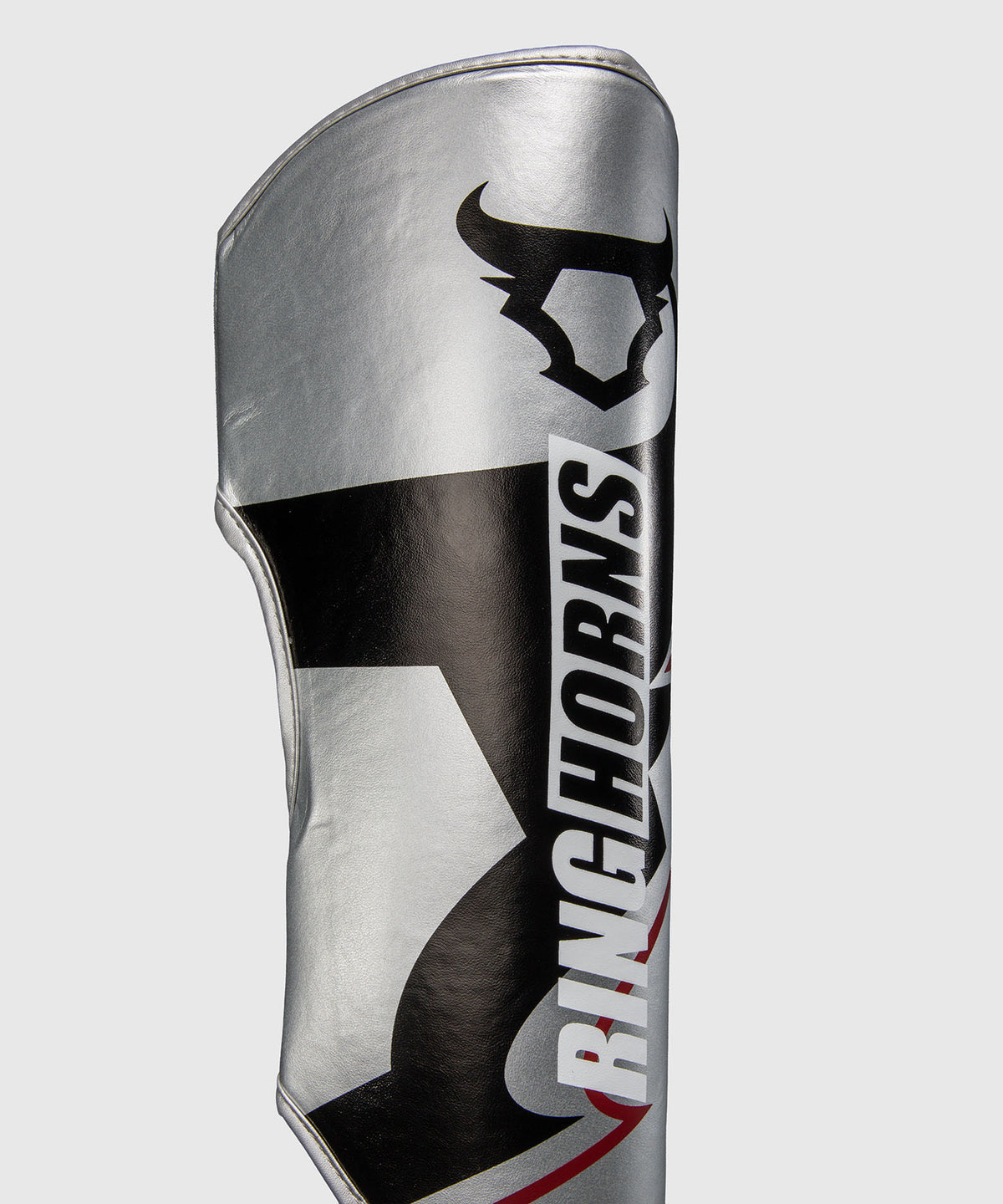 Ringhorns Charger by Venum Shin Guards - Silver/Black