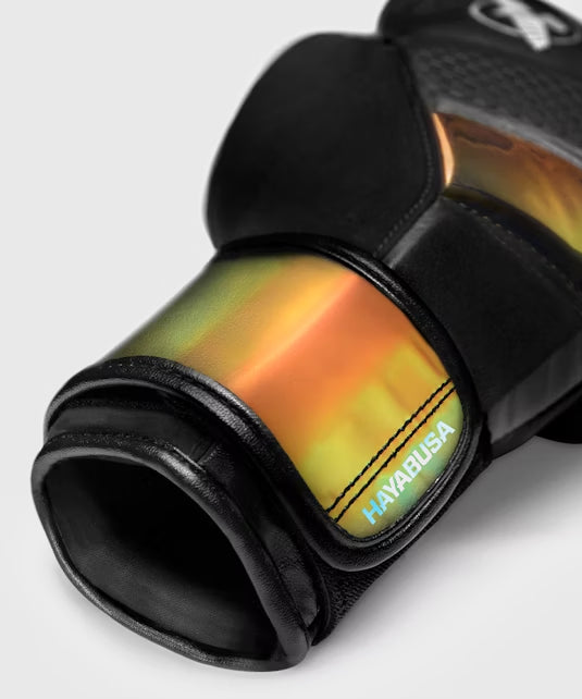 Hayabusa T3 Boxing Gloves – Black/Gold Iridescent