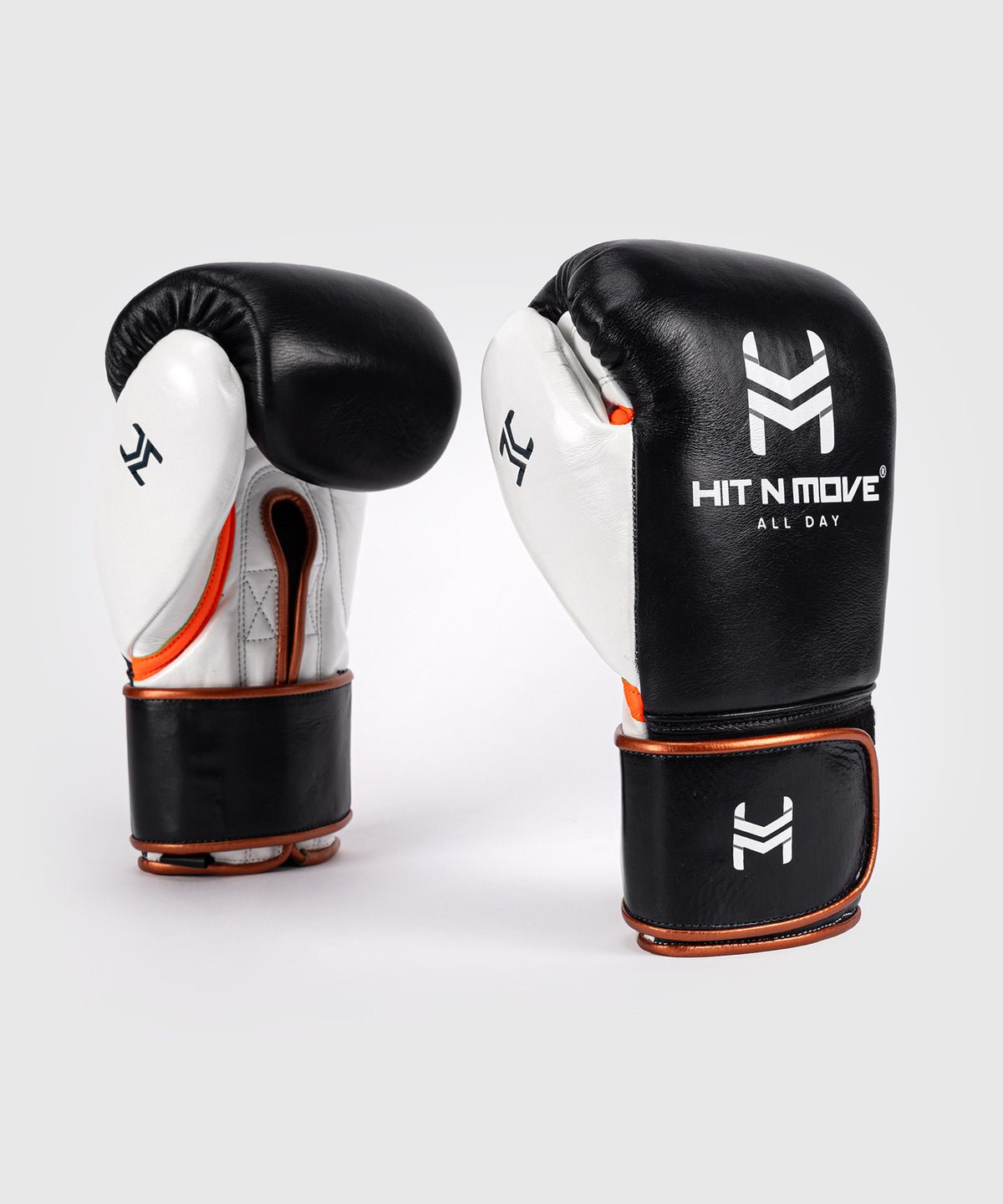 Hit N Move All Day® Pro Guantes de Boxeo - Azul/Blanco/Naranja