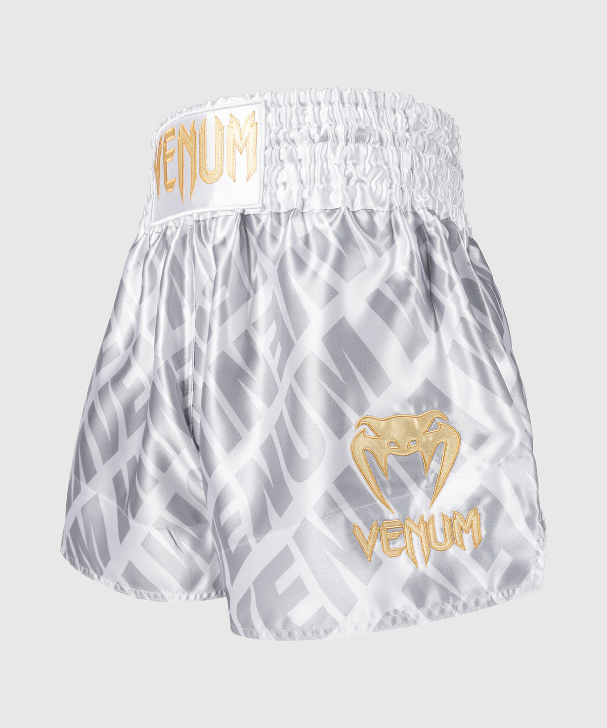 Venum Contender XT Muay Thai Shorts – Weiß/Silber