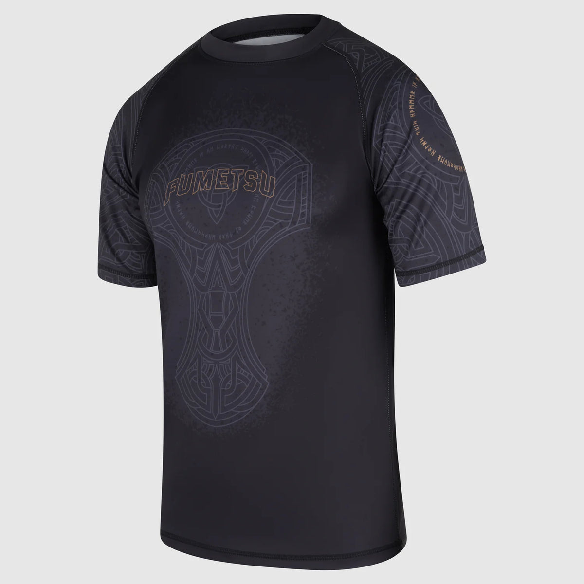 Fumetsu Mjolnir Rashguard de Manga Corta - Negro/Bronce