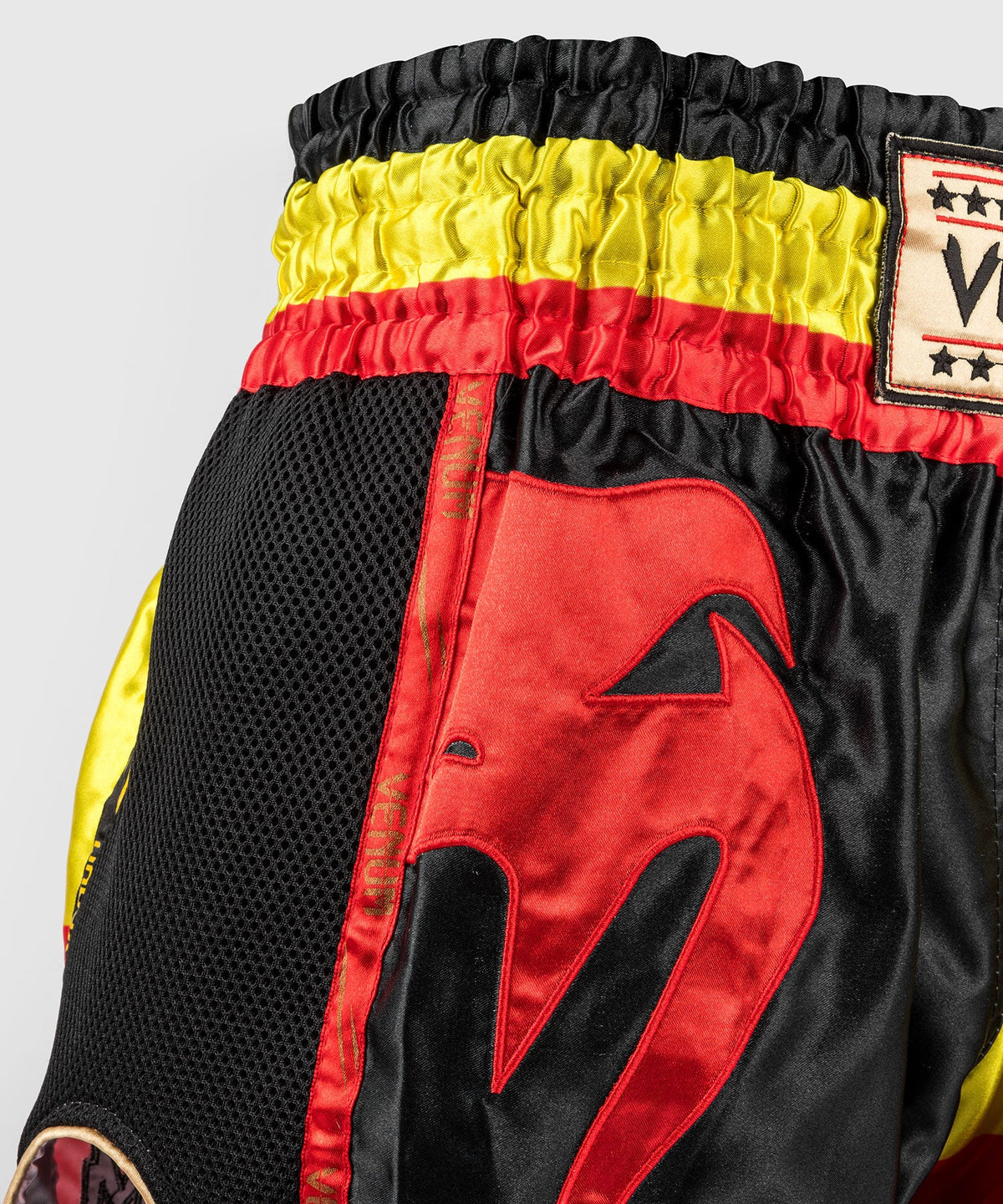Venum Giant Muay Thai Short - Black/Yellow/Red