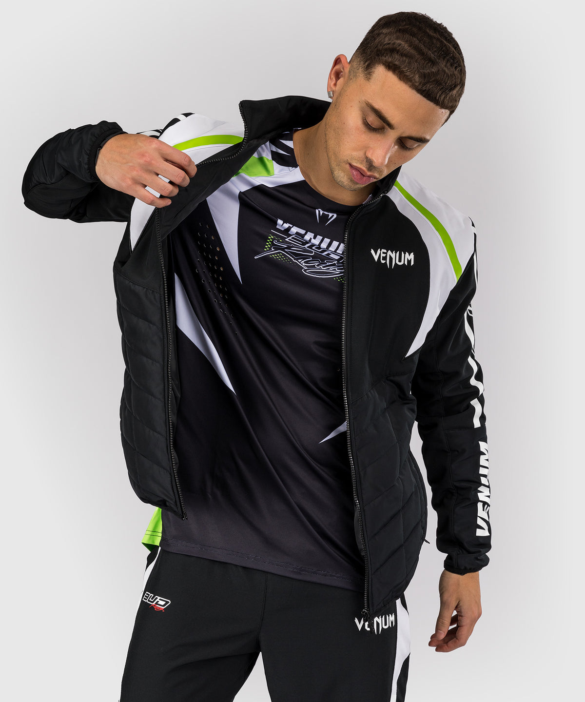Venum x Bud Racing Herren Jacke - Schwarz/Weiß/Limettengrün