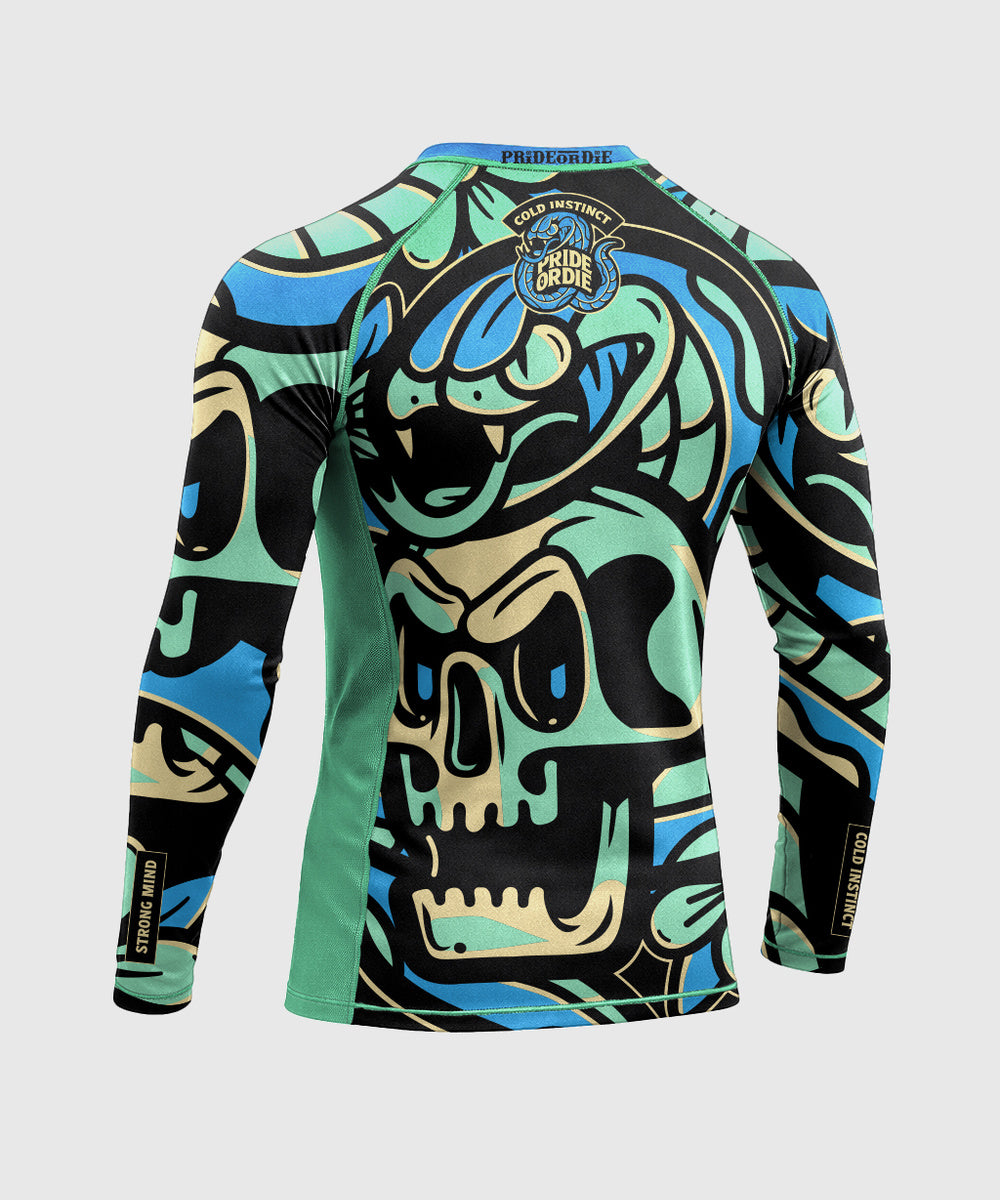Pride Or Die Cold Instinct Rashguard a Maniche Lunghe - Blu