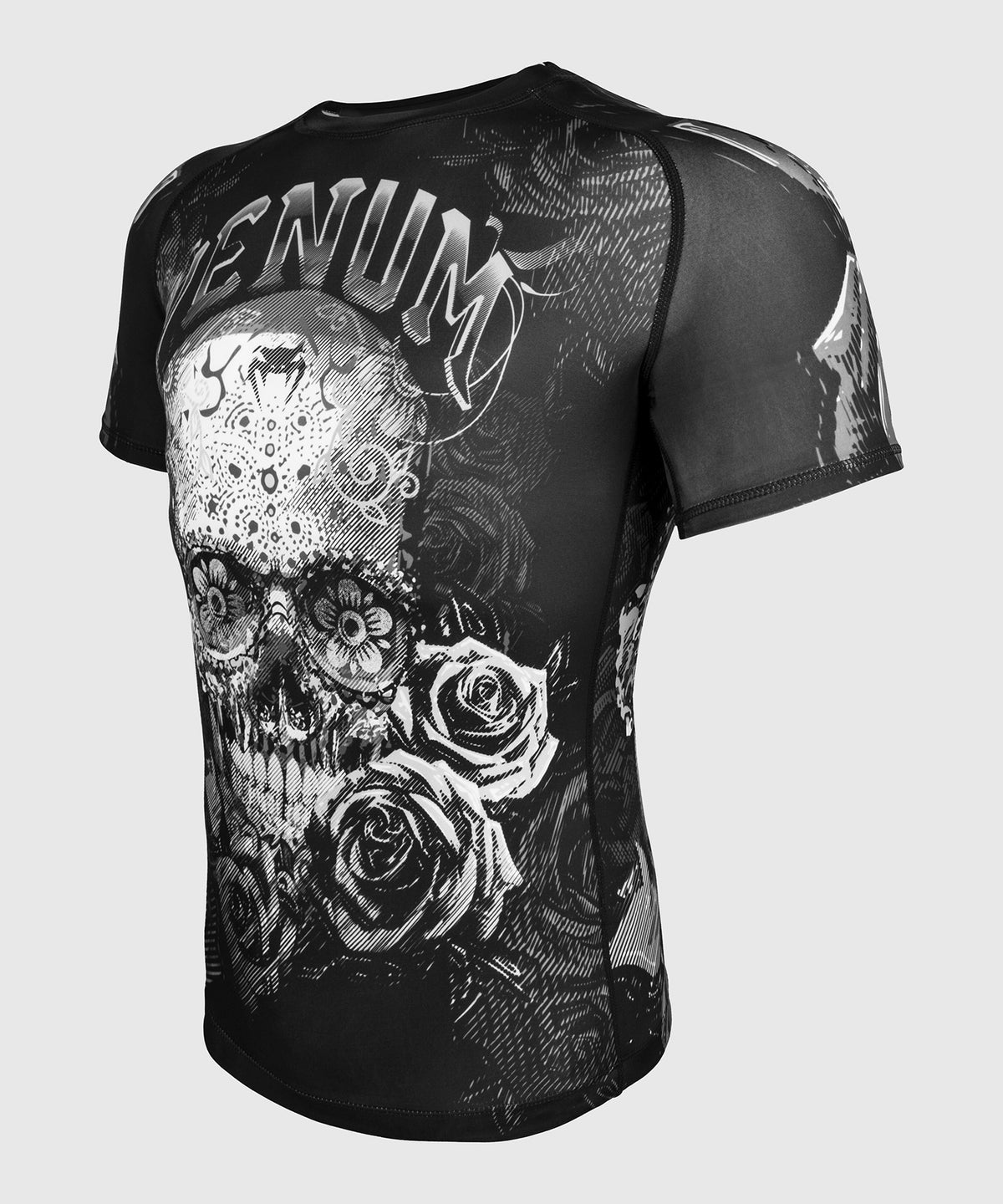 Rashguard Venum Santa Muerte 3.0 - Manches courtes - Noir/Blanc