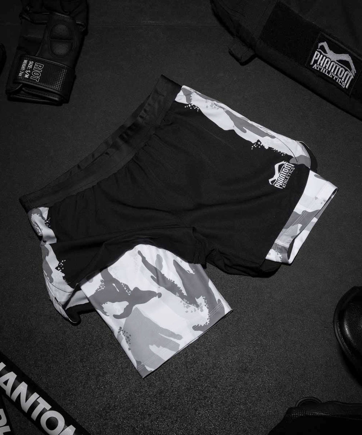 Short de MMA Phantom Athletics Fusion 2In1 Warfare - Noir