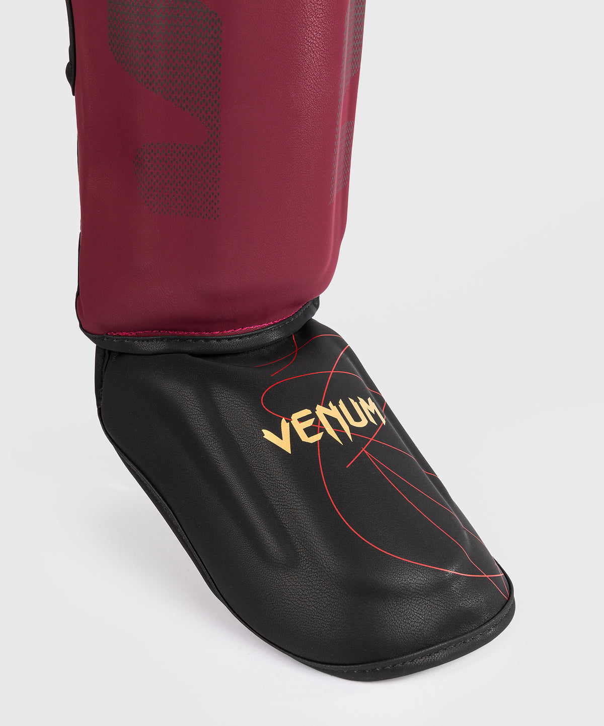 Venum Tactical XT Espinilleras - Negro/Burdeos/Oro