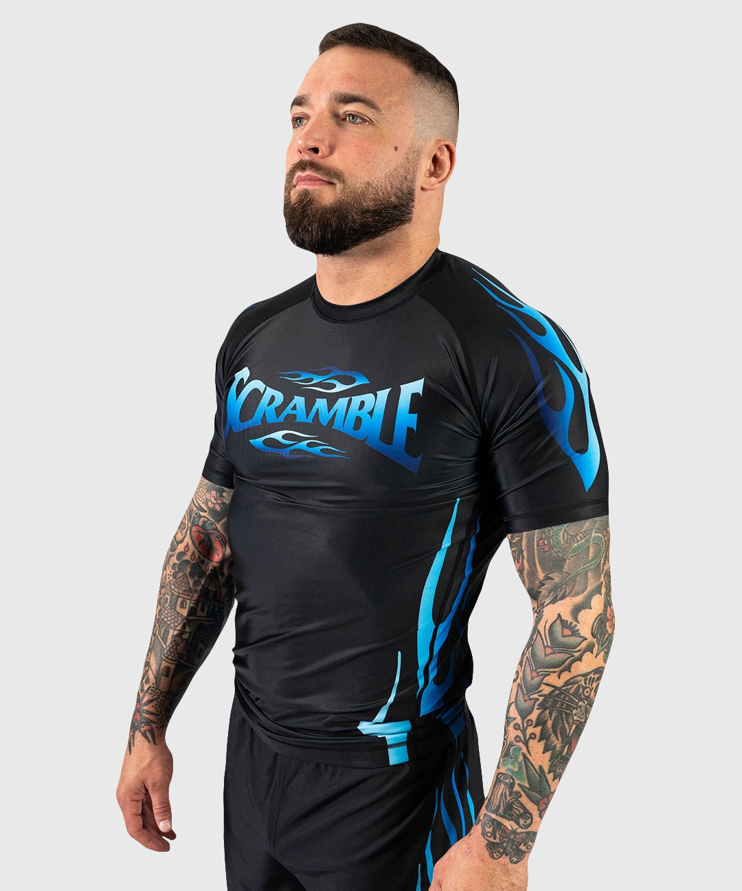 Scramble 1998 Ice Rashguard a Maniche Corte - Nero/Blu