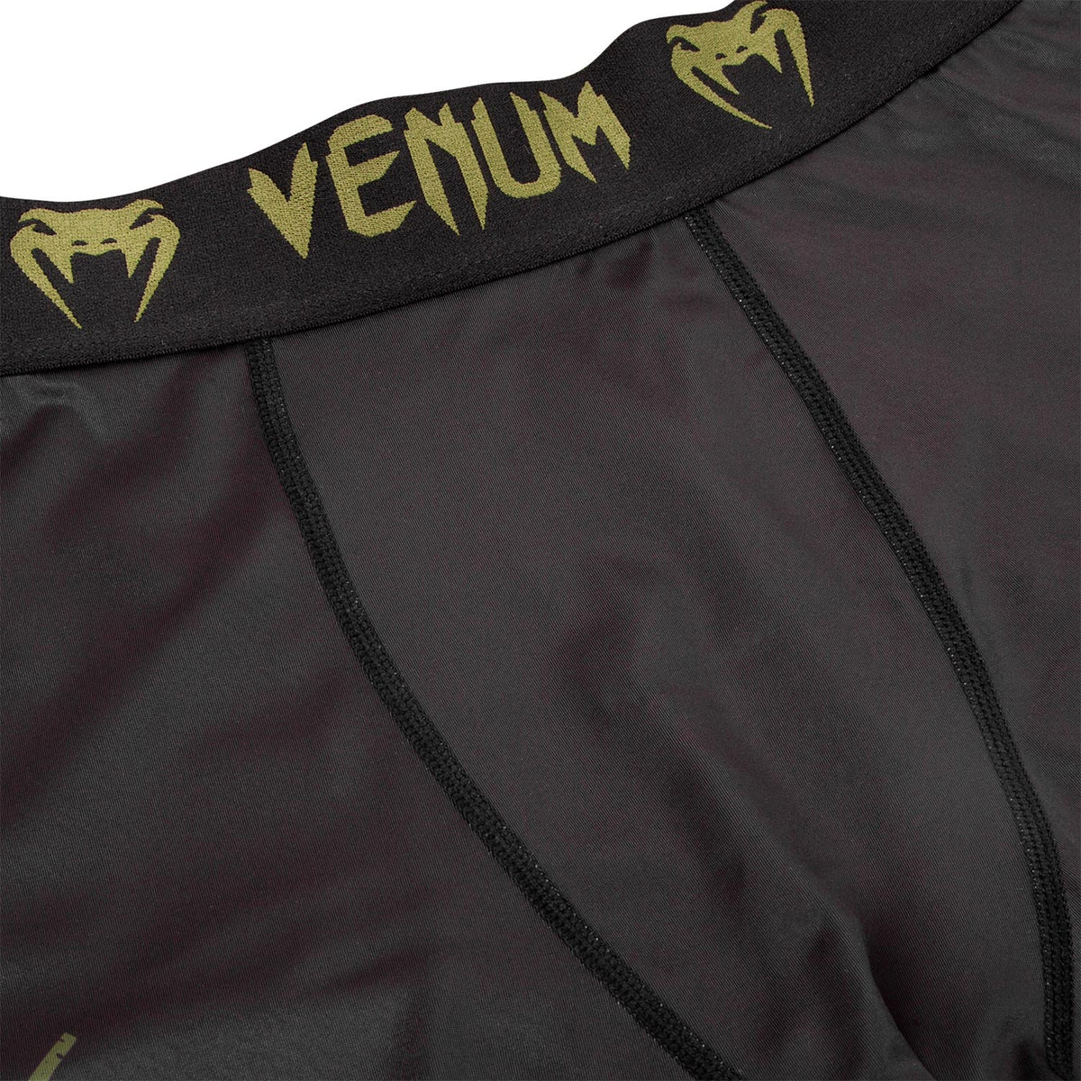 Pantaloni a compressione Venum Signature - Nero/Cachi