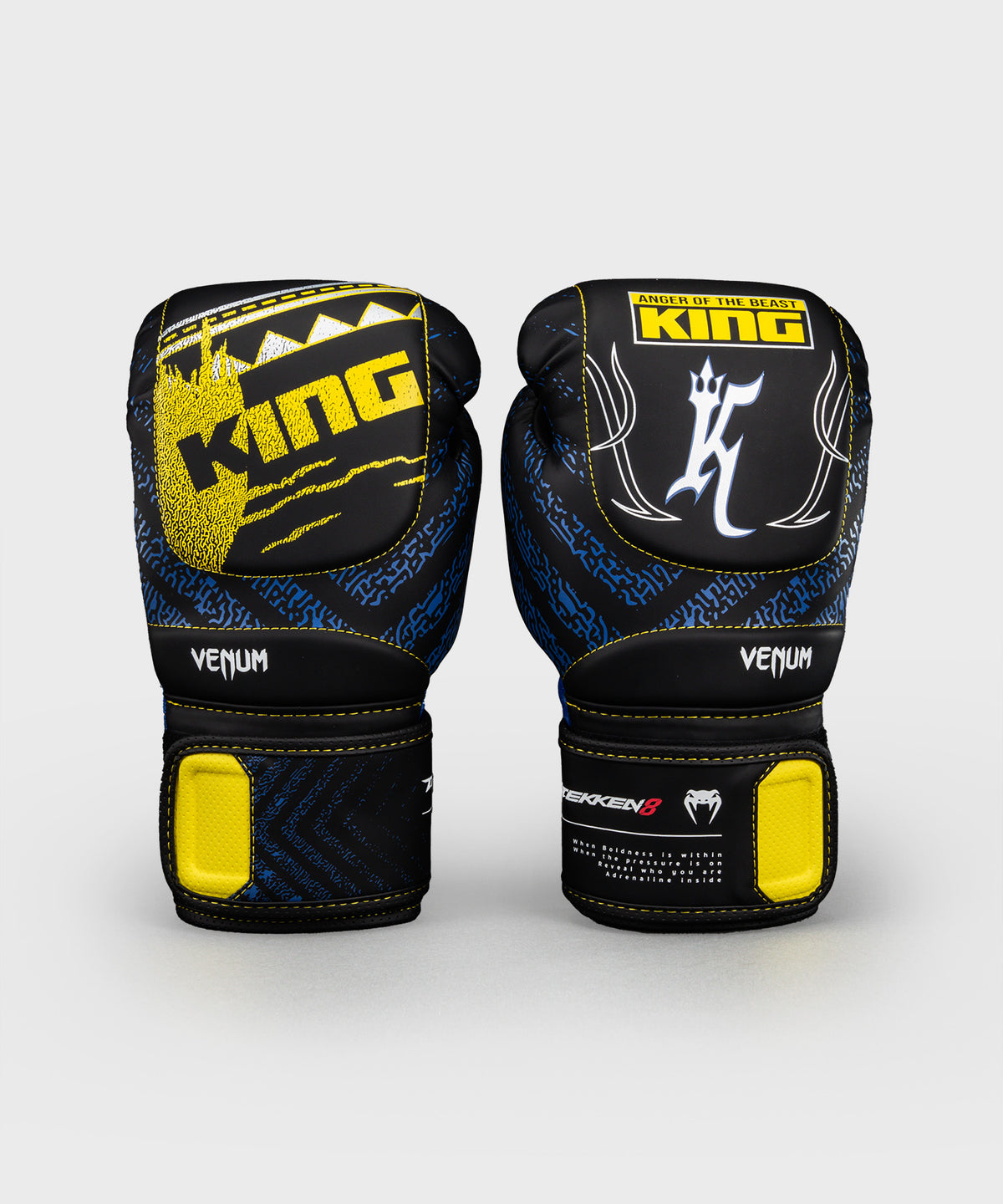 Venum x TEKKEN 8 Impact Evo Boxing Gloves - King - Black/Yellow