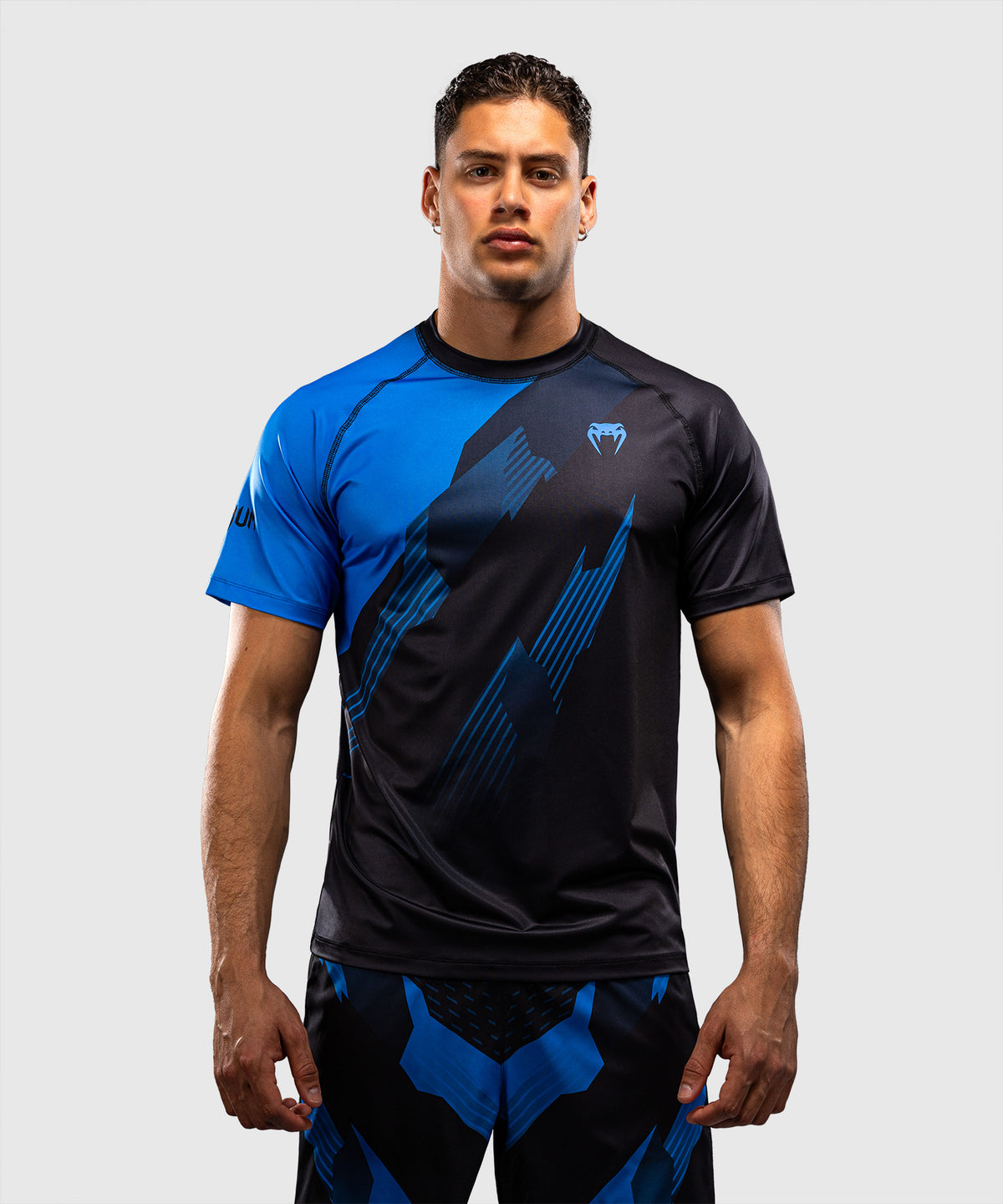 Venum No-Gi 6.0 Dry Tech T-Shirt - Black/Blue