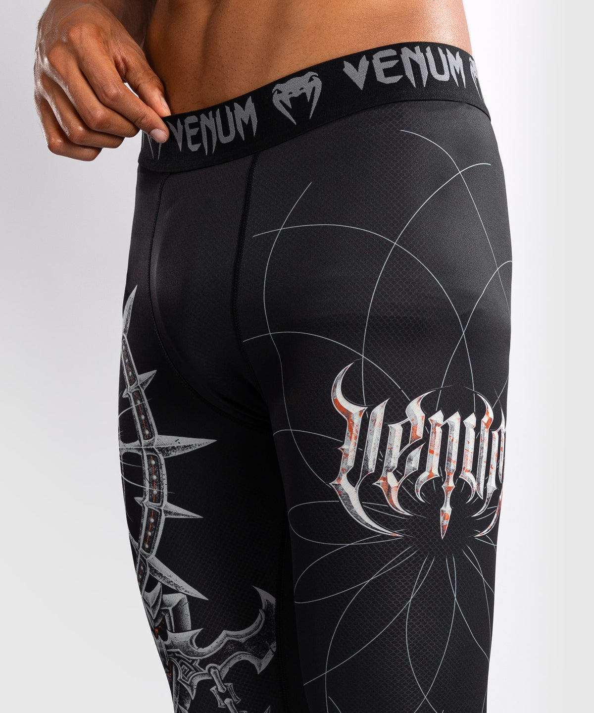 Pantalon de Compression pour Hommes Venum Gladiator 5.0 - Noir/Argent