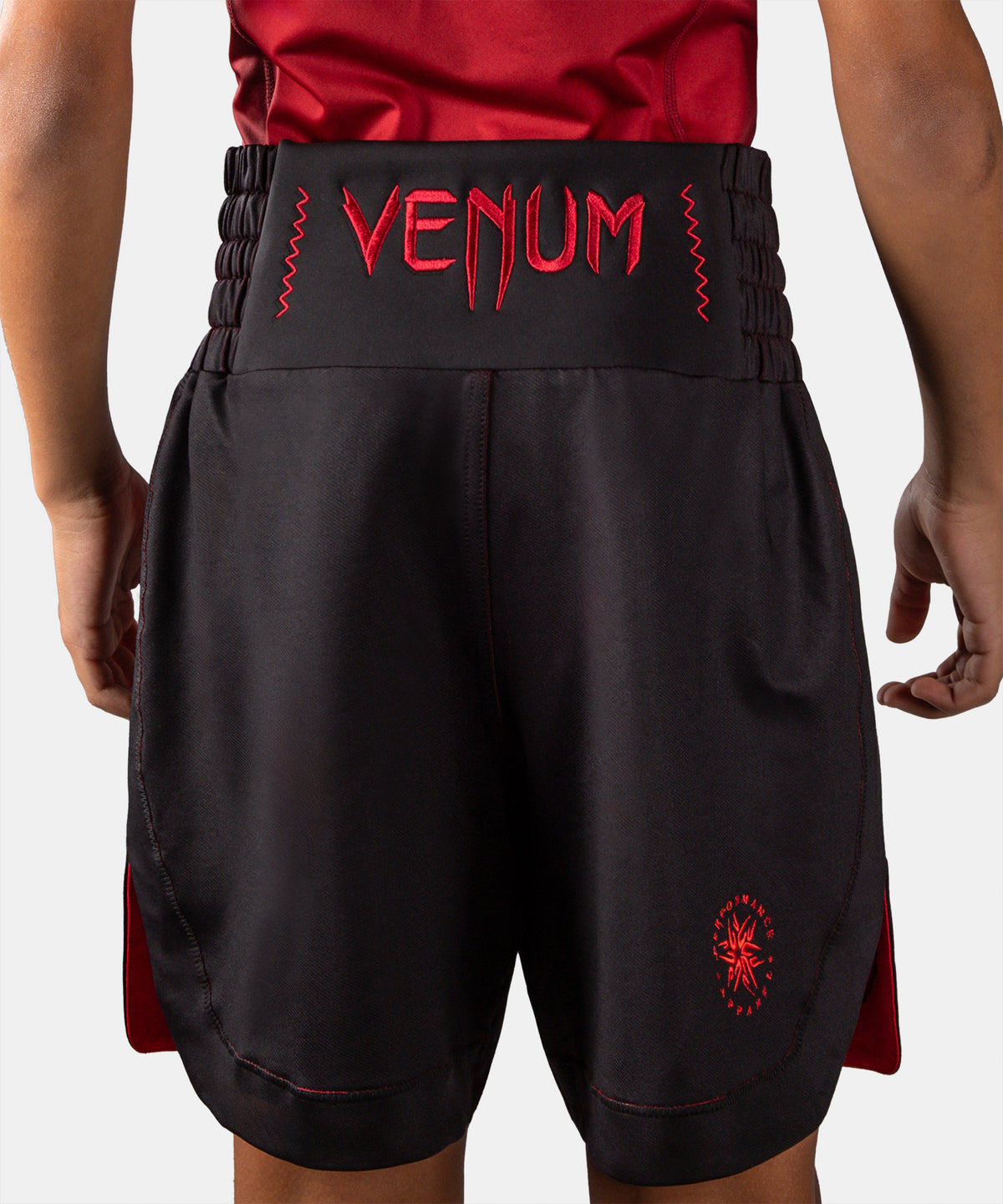 Short de Boxe Pour Enfant Venum Attack - Noir/Rouge