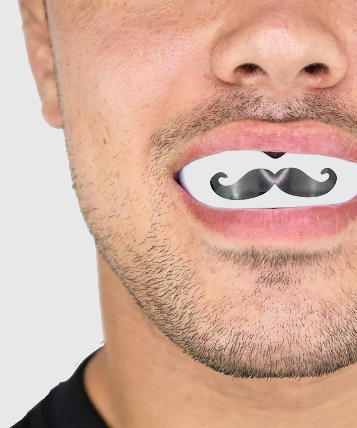 Safejawz Moustache Mouthguard – Adult – White/Black