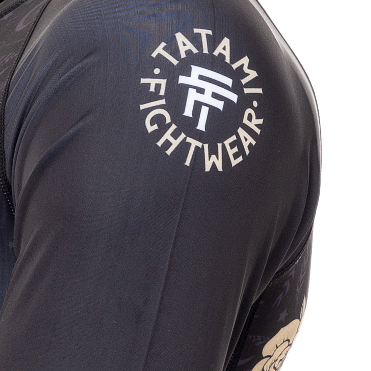 T-Shirt de Compression Recyclé Eco Tech Tatami Fightwear Totem - Manches Longues - Noir/Blanc
