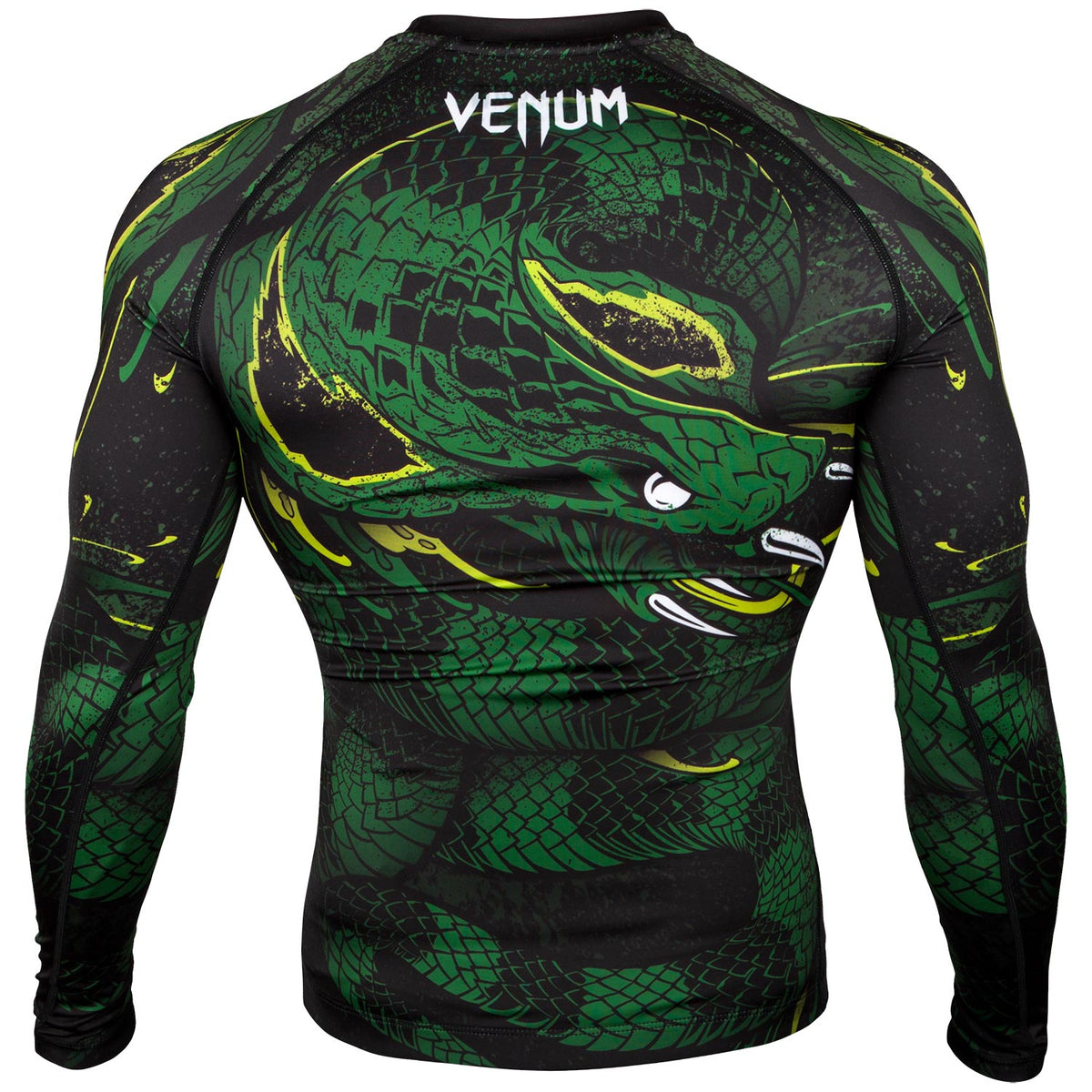 Venum Green Viper Rashguard - Long Sleeves - Black/Green
