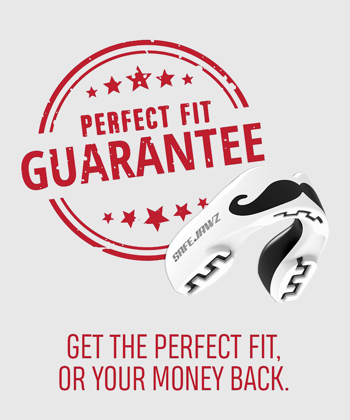 Protector Bucal Safejawz Moustache – Junior – Blanco/Negro