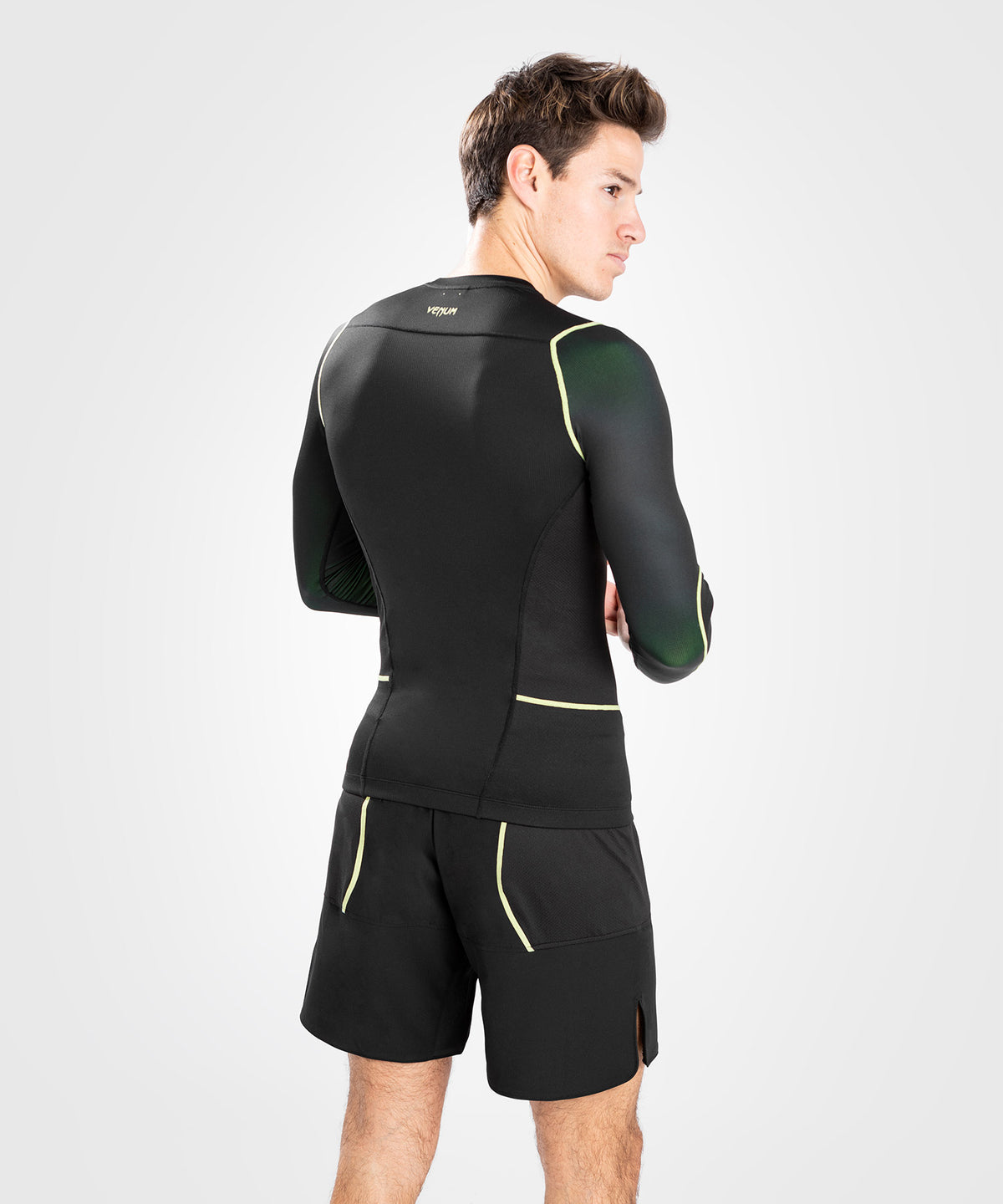 Venum Fusion 2.0  Herren Rashguard - lange Ärmel - schwarz/gelb 