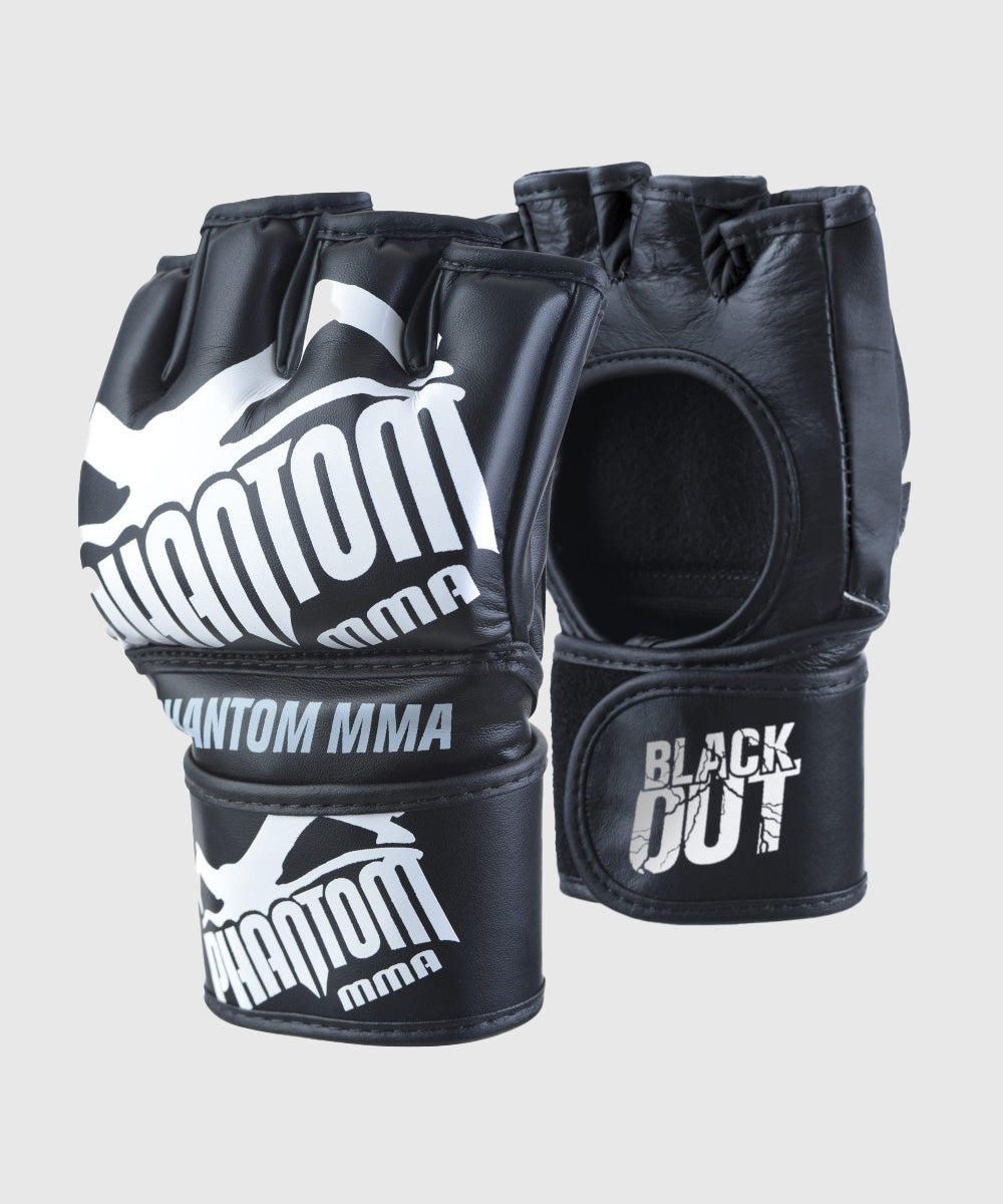 Phantom Athletics Blackout PU Guantes de MMA - Negro