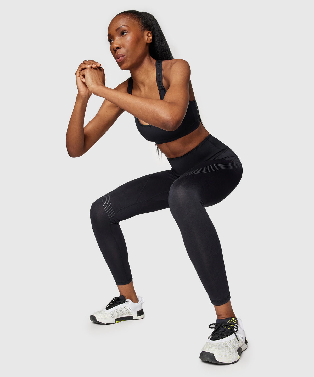 Champion At Athletic Leggings – Nero/Bianco
