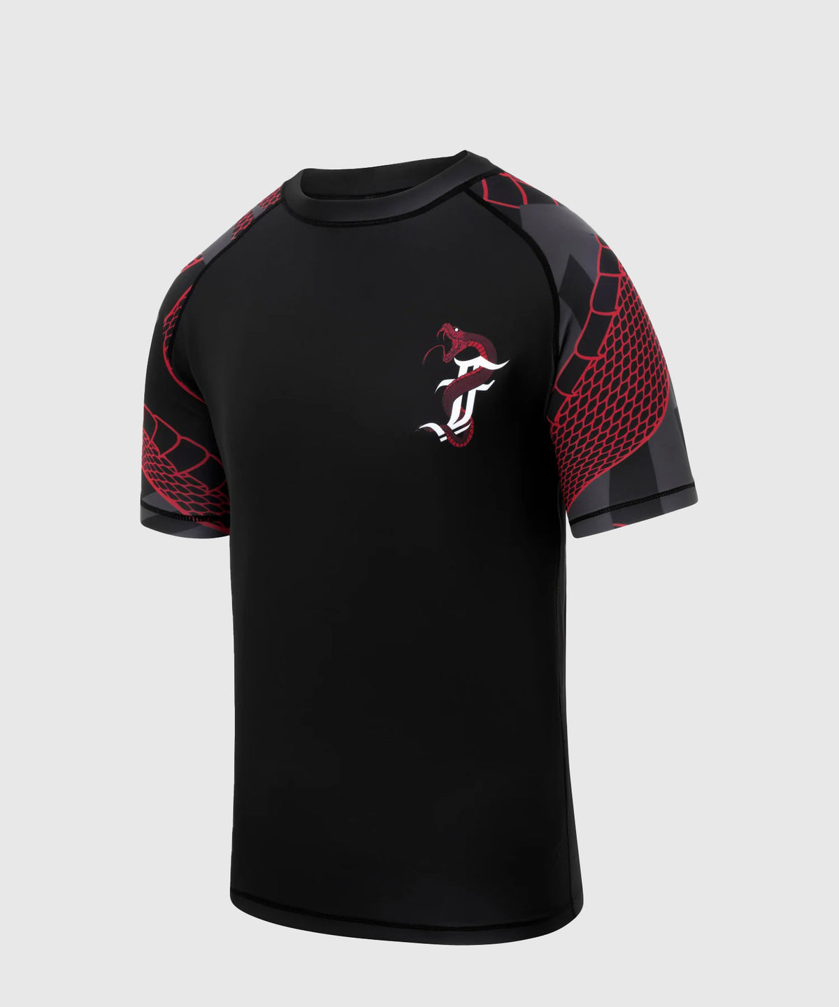 Fumetsu Anaconda Kurzarm-Rashguard - Schwarz/Rot