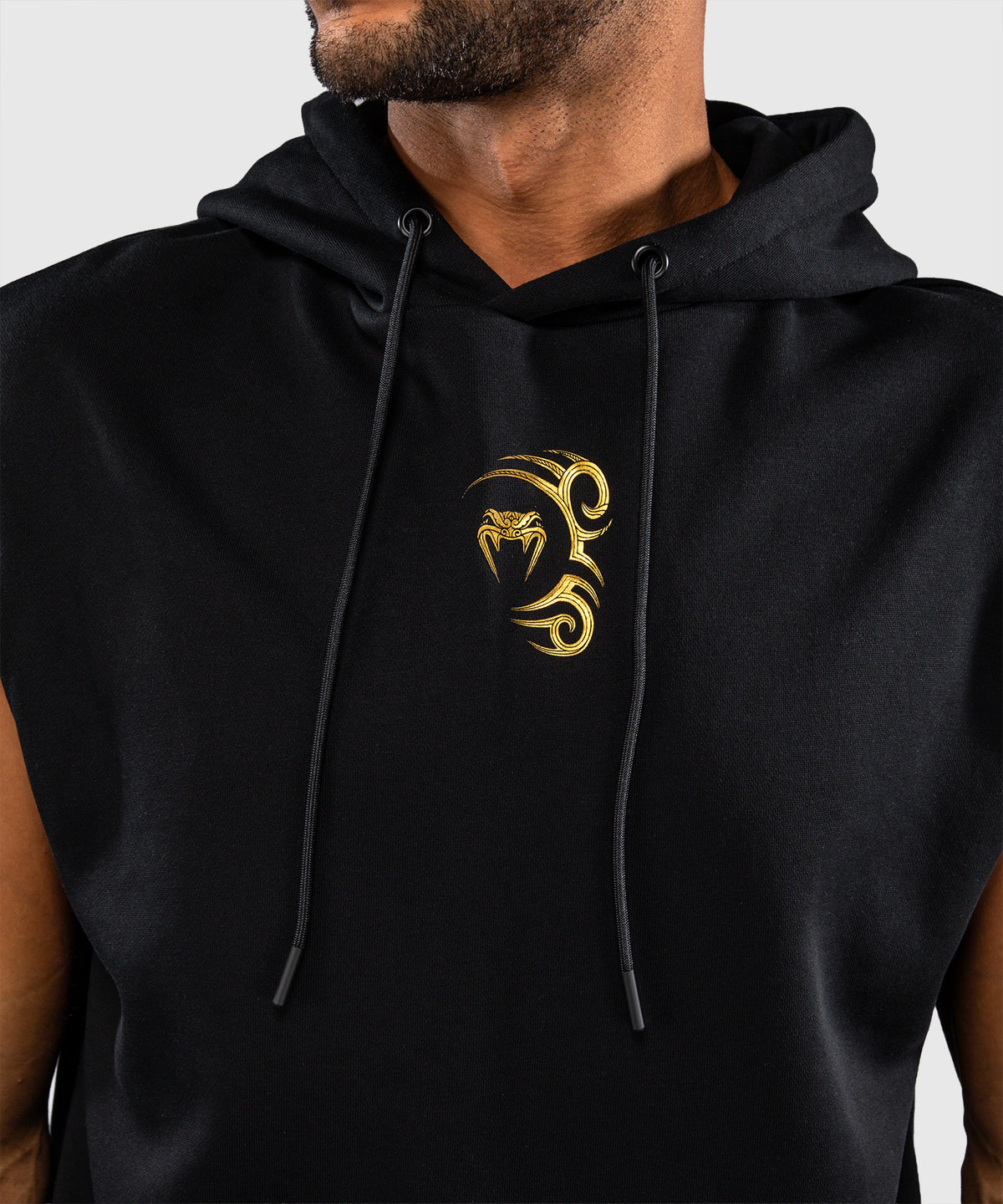 Venum x Mike Tyson Tiger Ärmelloser Kapuzenpullover - Schwarz/Gold