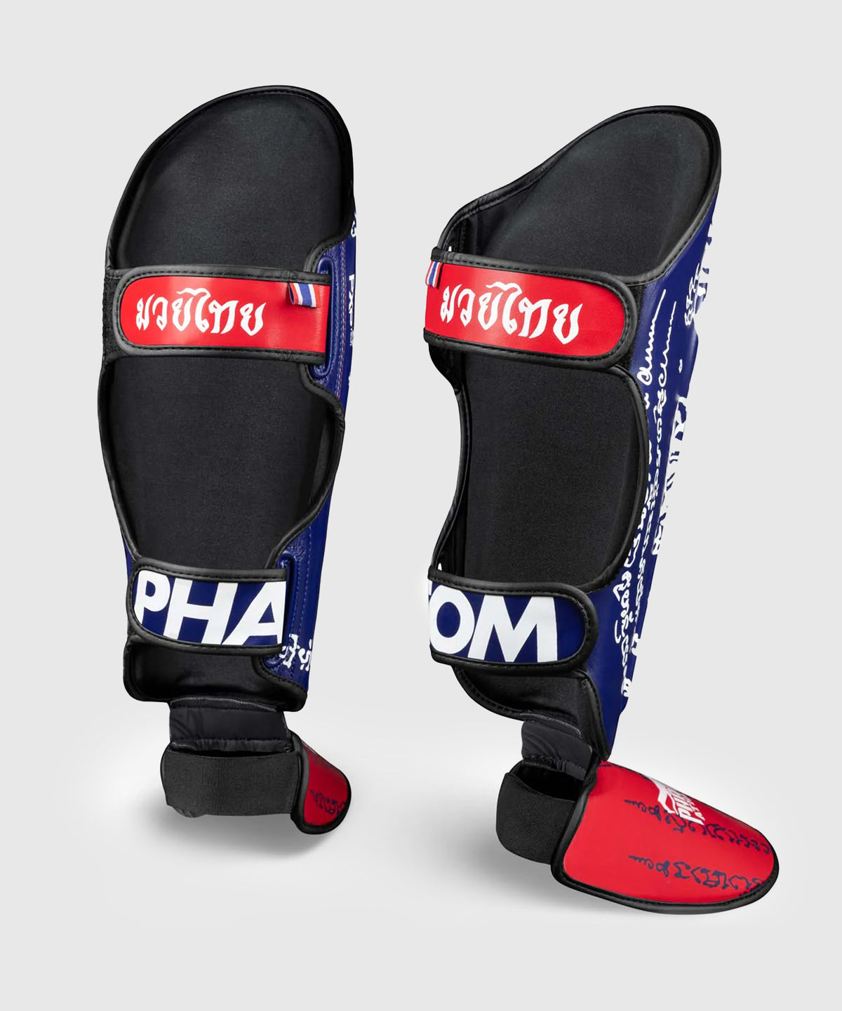 Phantom Athletics Muay Thai Espinilleras - Azul/Rojo