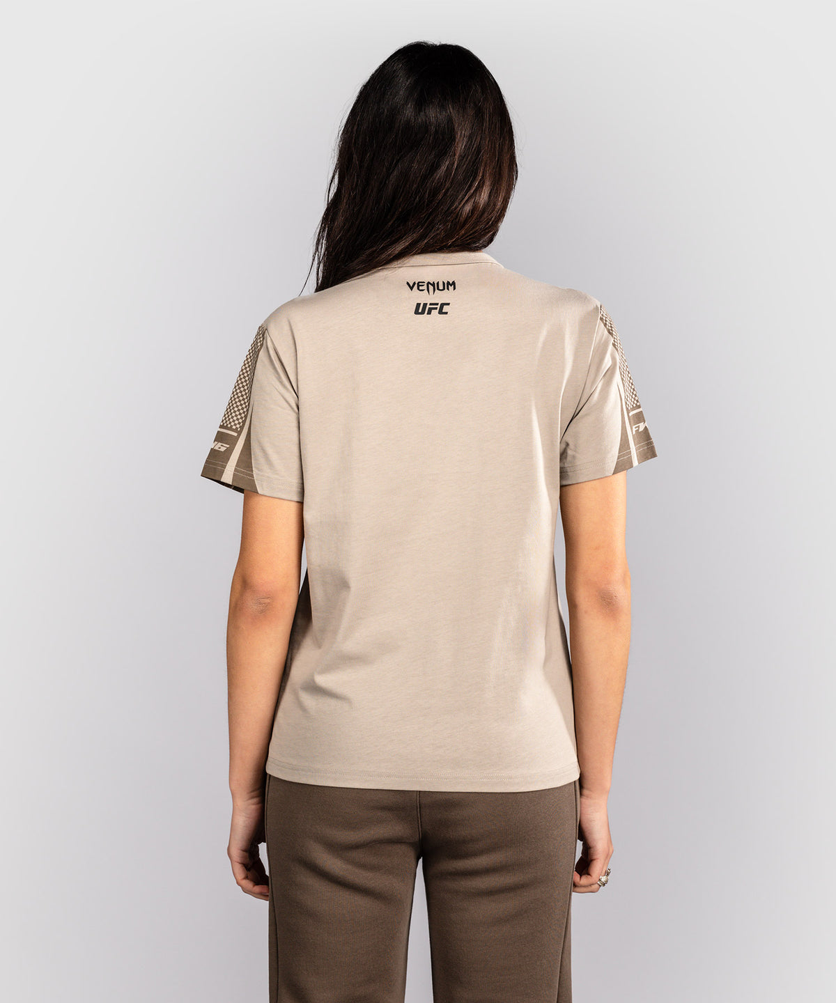 T-shirt à Manches Courtes pour Femme Venum UFC Unity by Venum Authentic Fight Week - Sable