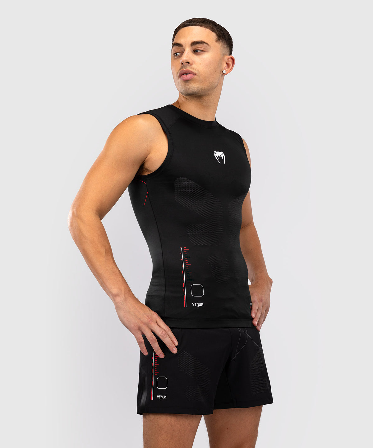 Venum Tactical XT Sleeveless Rashguard - Black/Fire Red