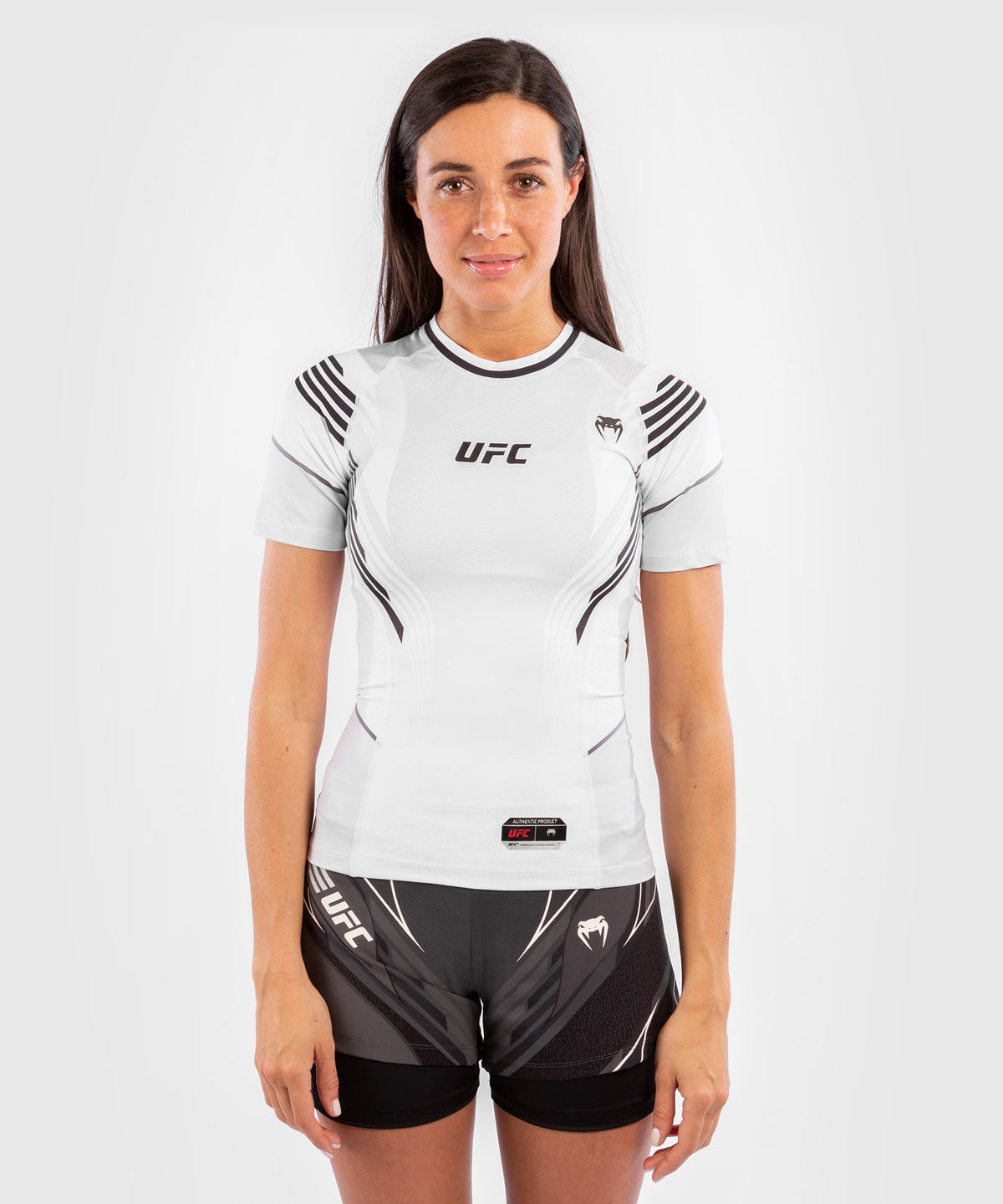 T-shirt de compression Femme UFC Venum Authentic Fight Night - Blanc