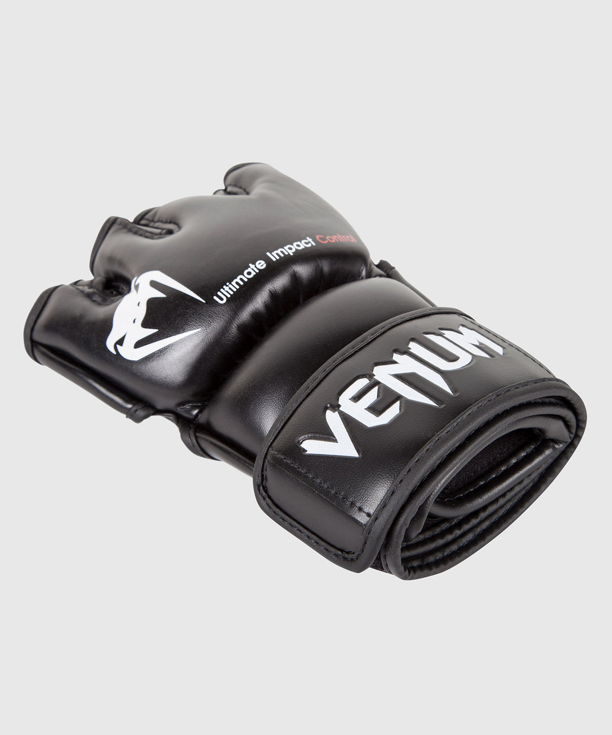 Venum Impact Guantes de MMA - Cuero Skintex - Negro