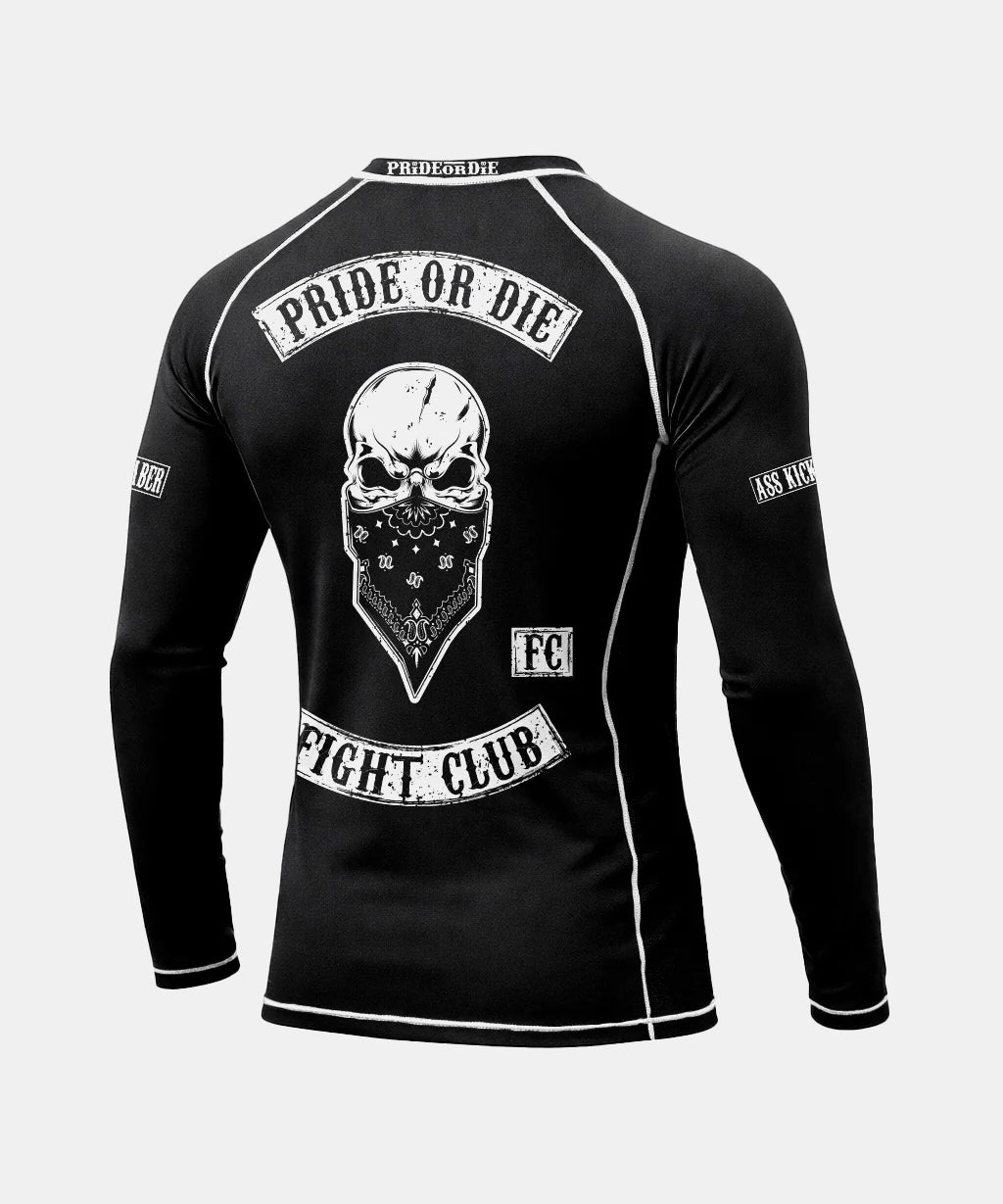 Pride Or Die Fight Club Rashguard de Manga Larga - Negro