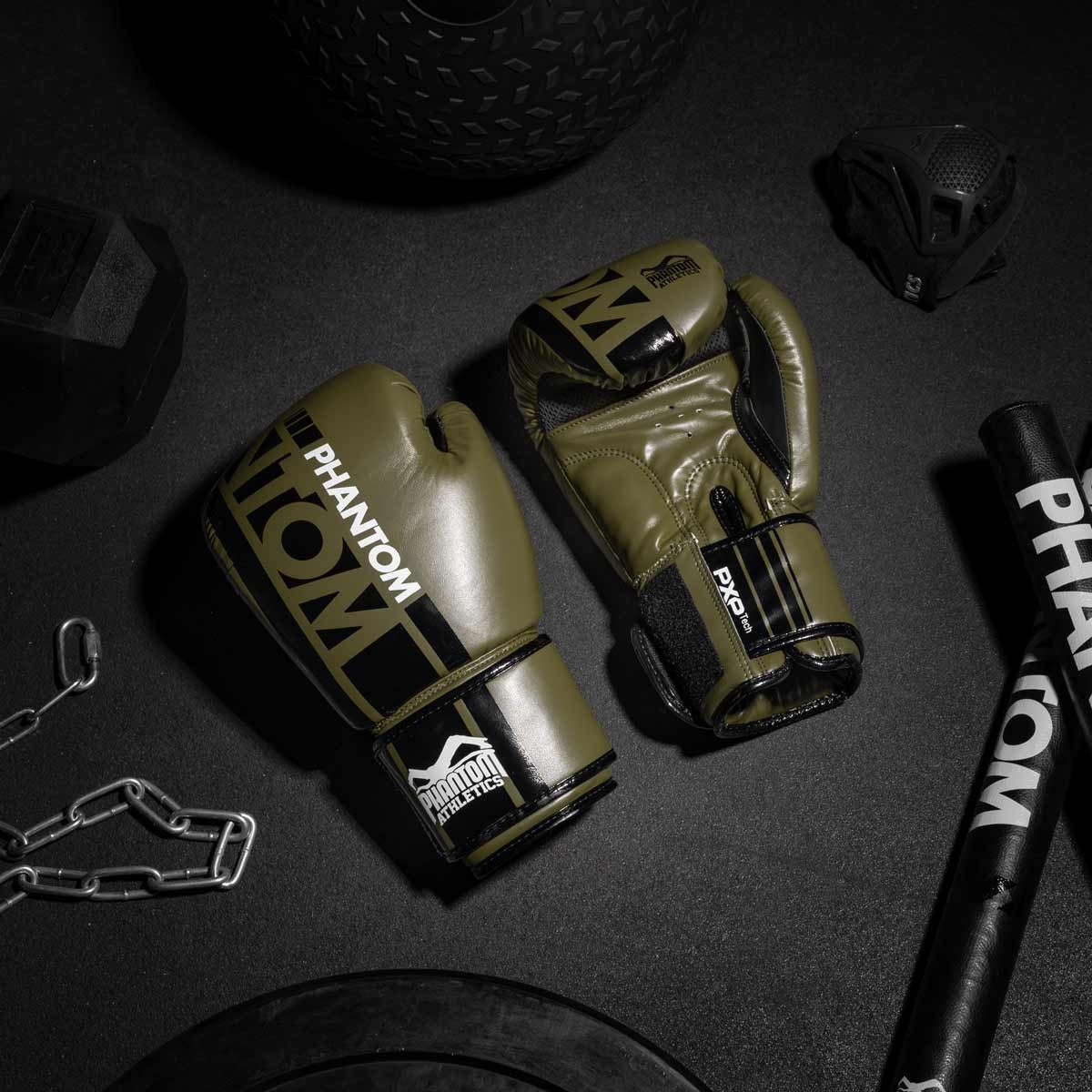 Gants de Boxe Phantom Athletics Apex - Kaki