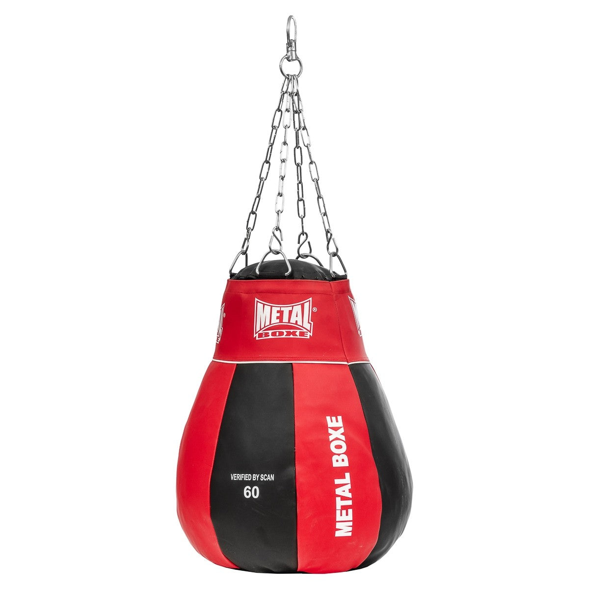 Poire de reflex Metal Boxe Plein 60cm - Noir/Rouge
